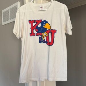Champion White KU Jayhawk Tee